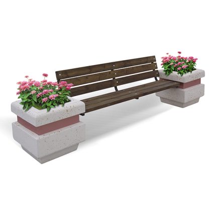 PANCHINA IN CEMENTO E LEGNO ALEXANDRA PS 224