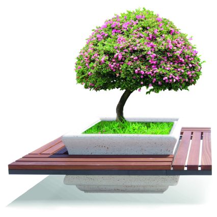 PANCHINA IN CEMENTO FOUR SQUARE WOOD PS 424